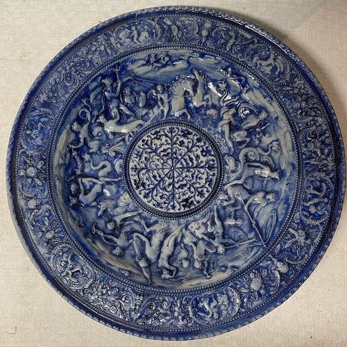 Grand plat décoratif ancien