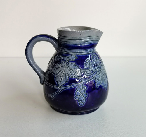 Pichet grès bleu émaillé - en,
